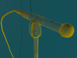 microphone with stand 3D Model