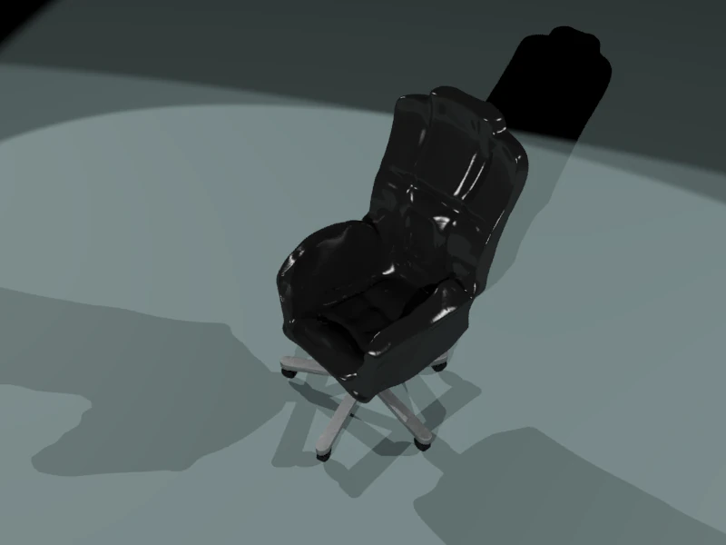 black leather office chair 3D Model .c4d .max .obj .3ds .fbx .stl .blend