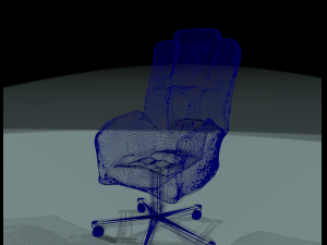 black leather office chair 3D मॉडल
