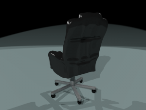 black leather office chair 3D मॉडल