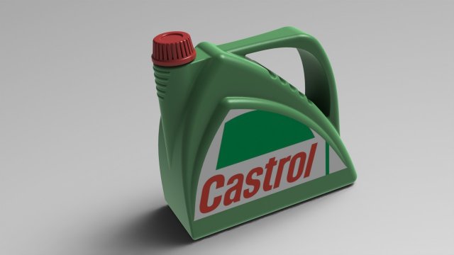 plastic bottle oil 3D 模型 .c4d .max .obj .3ds .fbx .stl .blend 