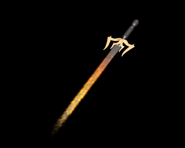 sword fameburger 3D Model .c4d .max .obj .3ds .fbx .stl .blend 