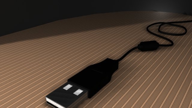 usb cable 3D Model .c4d .max .obj .3ds .fbx .stl .blend 