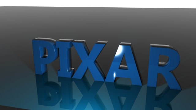 pixar logo Model 3D .c4d .max .obj .3ds .fbx .stl .blend 