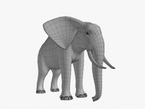 african elephant Model 3D