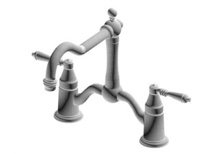 brizo tresa two handle bridge kitchen faucet 3D Model