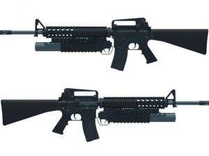 m16m203 assault rifle 3D Model
