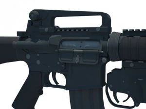m16m203 assault rifle 3D Model