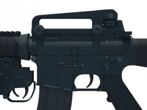 m16m203 assault rifle 3D Model