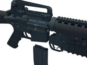 m16m203 assault rifle 3D Model