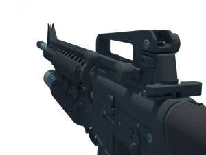 m16m203 assault rifle 3D Model