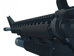 m16m203 assault rifle 3Dモデル
