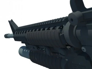 m16m203 assault rifle 3D Model