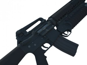 m16m203 assault rifle 3Dモデル