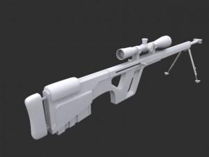 heavy sniper rifle Model 3D