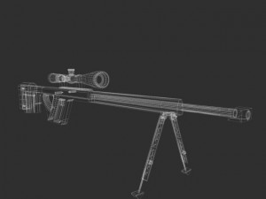 heavy sniper rifle Model 3D