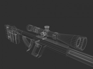 heavy sniper rifle Model 3D