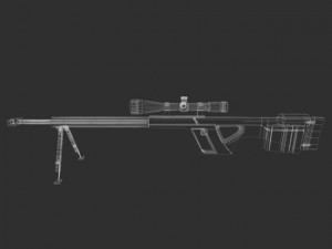 heavy sniper rifle Model 3D