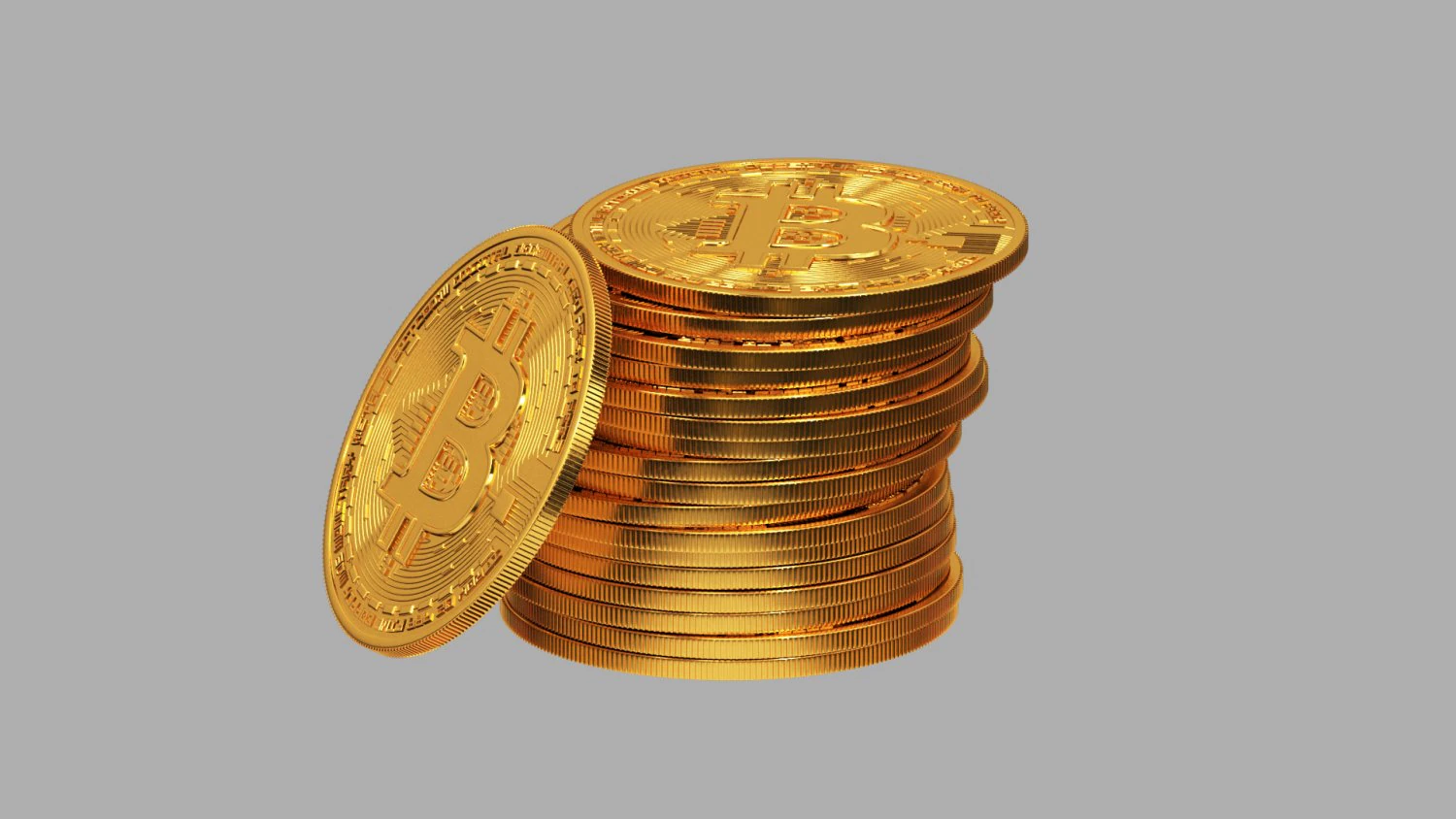 Bitcoin Stack 01 3D Model .c4d .max .obj .3ds .fbx .stl .blend 