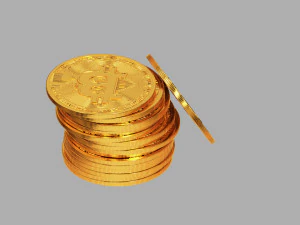 Bitcoin Stack 01 3D Model
