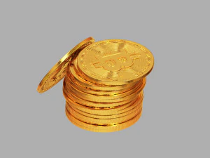 Bitcoin Stack 01 3D Model