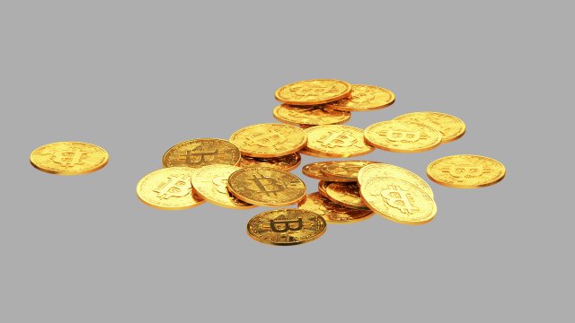 Bitcoin Stack 02 Modèle 3D .c4d .max .obj .3ds .fbx .stl .blend 
