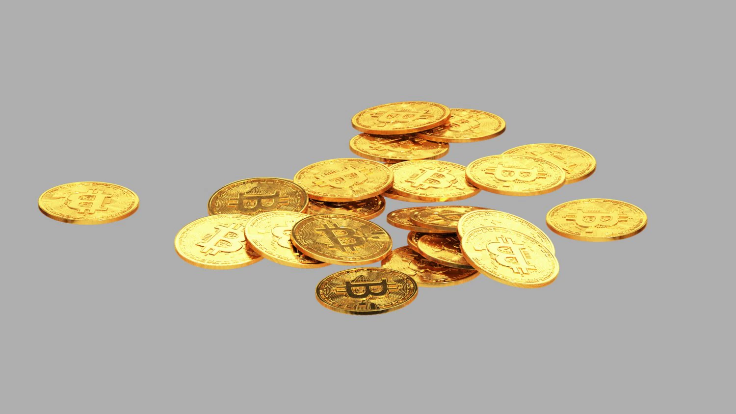 Bitcoin Stack 02 3D Model .c4d .max .obj .3ds .fbx .stl .blend 