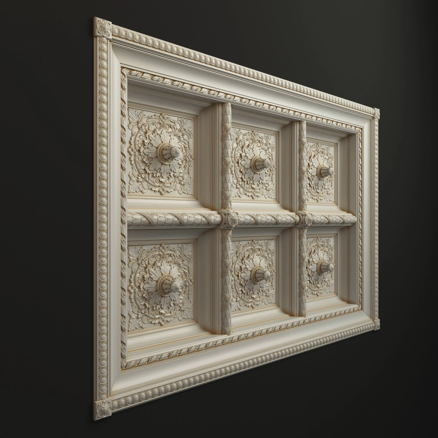 Classic Celing 1 3D Model .c4d .max .obj .3ds .fbx .stl .blend 