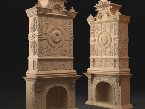 Classic Fireplace 02 3D 模型