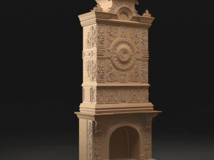 Classic Fireplace 02 3D Model