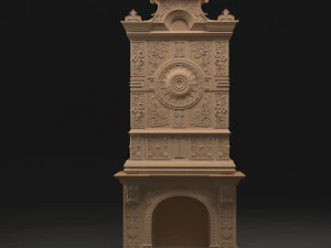 Classic Fireplace 02 3D Model