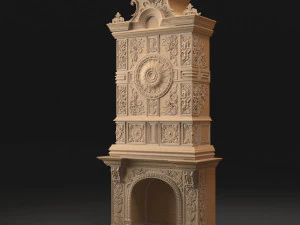 Classic Fireplace 02 3D Model