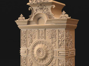 Classic Fireplace 02 3D Model