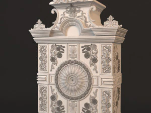Classic Fireplace 02 3D Model