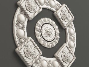 Rosette 2 decorative ceiling medallion 3D 모델