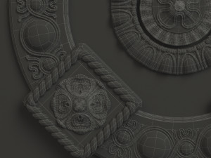 Rosette 2 decorative ceiling medallion 3D Model