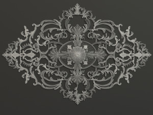 Rosette 3 ornate wall plaque Modelo 3D