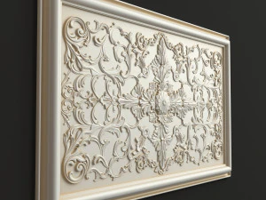 Розетка 4 декоративная настенная панель 3D Модель