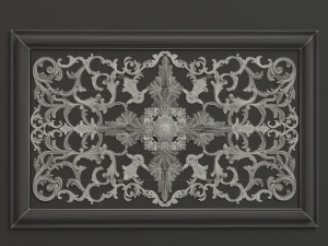 Rosette 4 ornate wall panel Modèle 3D