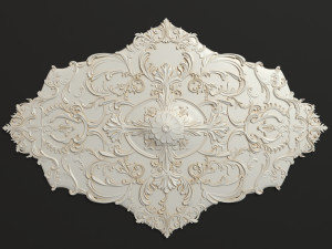 Rosette 5 ornate ceiling medallion 3D Model
