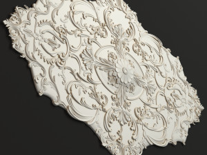 Rosette 5 ornate ceiling medallion 3D मॉडल
