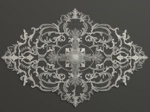 Rosette 5 ornate ceiling medallion 3D मॉडल