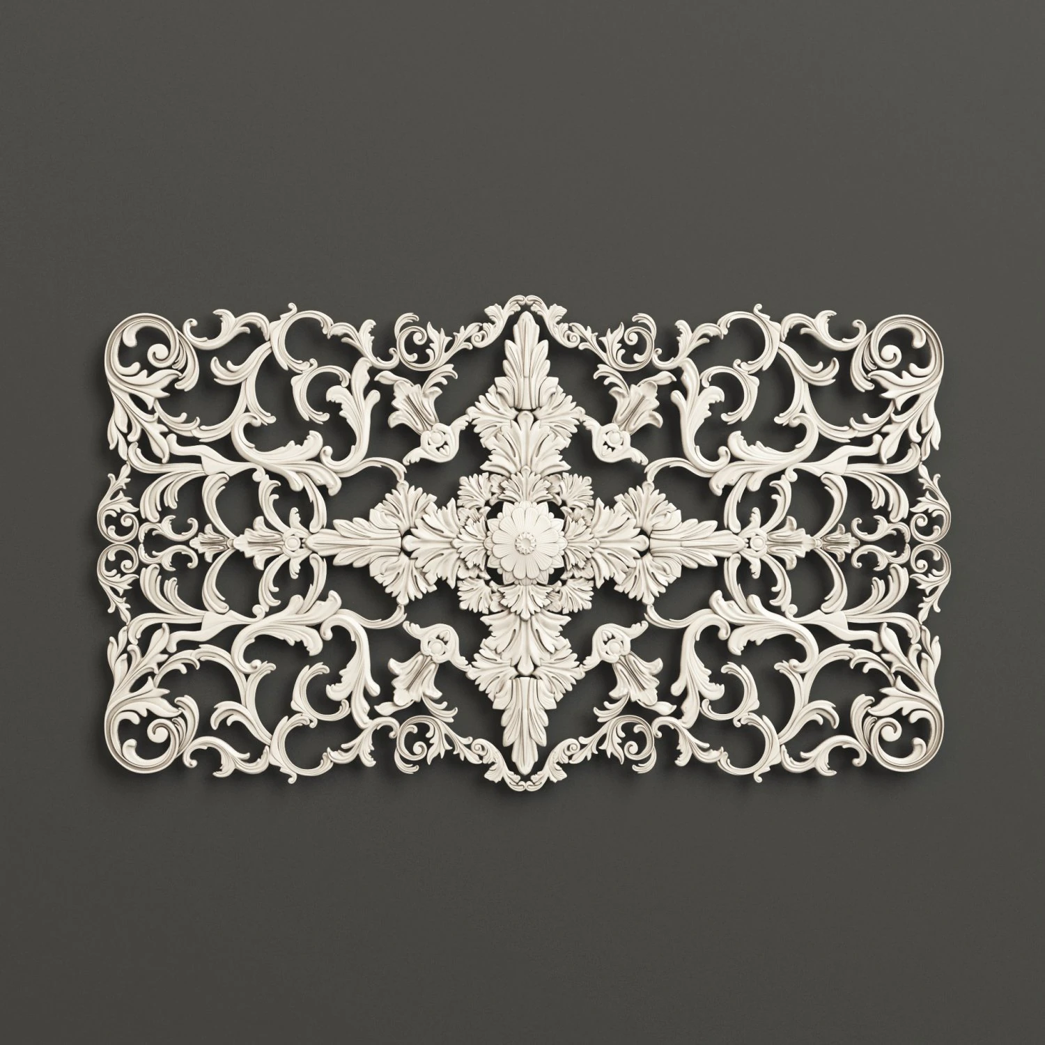 Rosette 6 ornately carved wooden plaque 3D Model .c4d .max .obj .3ds .fbx .stl .blend 