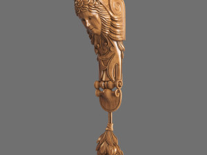 Caryatid ornate wooden shelf bracket 3Dモデル