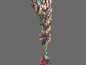 Caryatid ornate wooden shelf bracket Modèle 3D