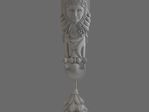 Caryatid ornate wooden shelf bracket Modèle 3D