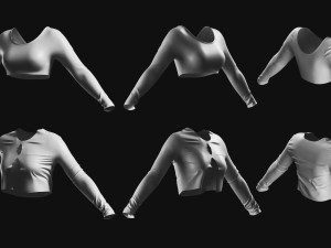 Basemesh Blouse Collection 3D Модель