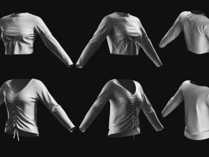 Basemesh Blouse Collection 3D Модель