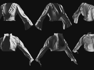 Basemesh Blouse Collection 3D Модель