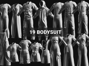 Basemesh Bodysuit Collection 3D 모델